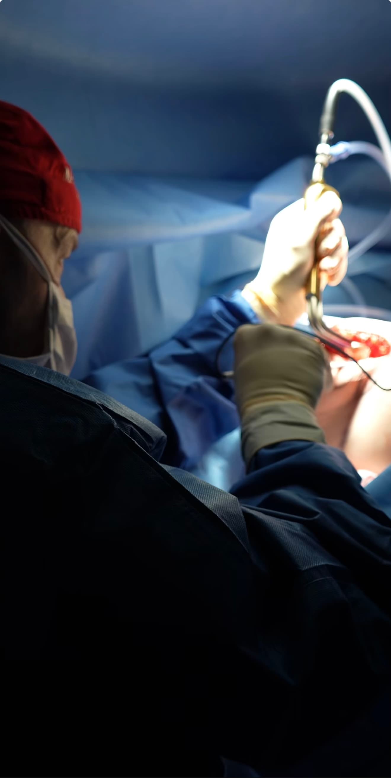 Dr. Lind performing surgery