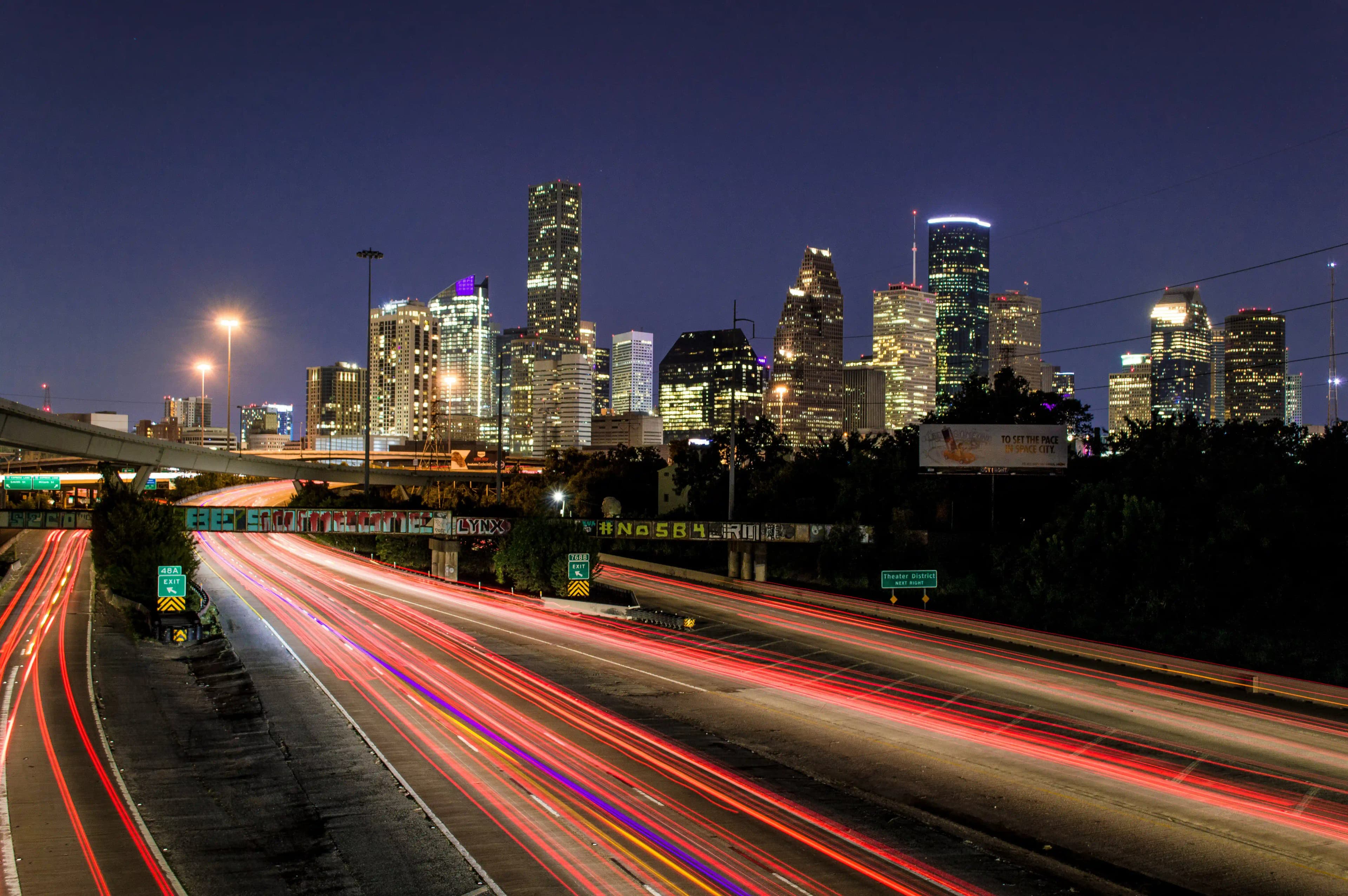 Houston Skyline In Nighttime